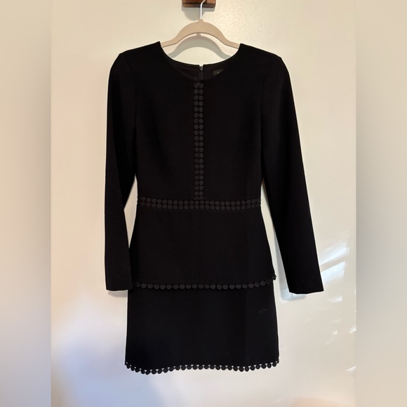 NWOT Club Monaco Terrona Black Long Sleeve Mini Dress - Picture 2 of 7